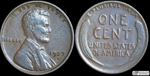 1927 D Lincoln Wheat Cent, Penny, Extremely Fine+ Condition, Free Ship, C6403