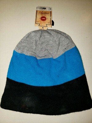 boys NEW NWT blue gray KNIT FLEECE LINED BEANIE WITHER HAT URBAN PIPELINE one si