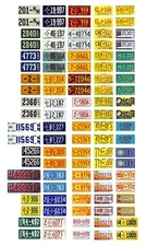 1/64 scale model car assorted New Mexico license plates state tags