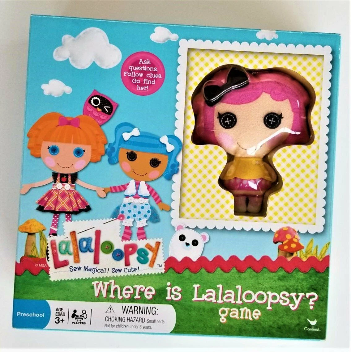 WHERE IS LALALOOPSY PRESCHOOL Board GAME w PLUSH Doll FIGURE