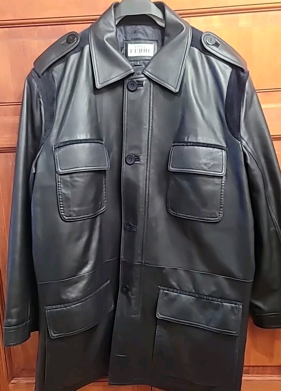 Amazing GianFranco Ferre Men's Black Leather Suede Jacket Size Large