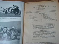 1946 Australian MOTOR Sports.Vol.1.No.1.First 11 issues.CAR RACING.Bound Book