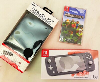 Switch Lite Nintendo Switch In Gray With Minecraft And Accessories Switch Lite Nintendo Switch In Gray With Minecraft And Accessories