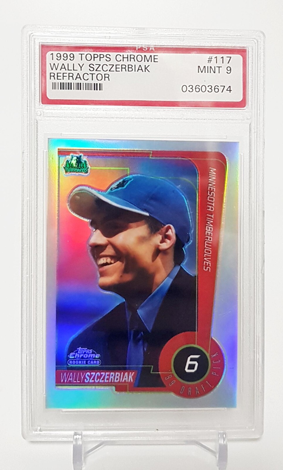WALLY SZCZERBIAK 1999-00 TOPPS CHROME RC ROOKIE REFRACTOR PSA9 📈