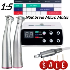 NSK Style Dental Brushless LED Electric Micro Motor / 1:5 Fiber Optic Handpiece