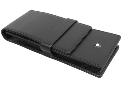 筆記具 Montblanc Meisterstuck Montblanc Meisterstück Leather 3-Pen Case14313 Black H16cm × W6cm