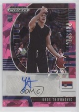 2020 Panini Prizm Draft Picks Prospect Pink Ice Uros Trifunovic #PA-UT Auto 5w7