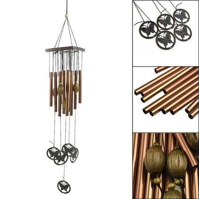 60cm Wind Chime Outdoor Garden Home Decor Windchime Bells 12 Tubes Copper Gifts