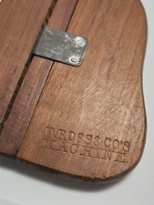 Vintage Wooden Rug and Handcrafts Rug Making Tool Shuttle Hook E. Ross & CO's