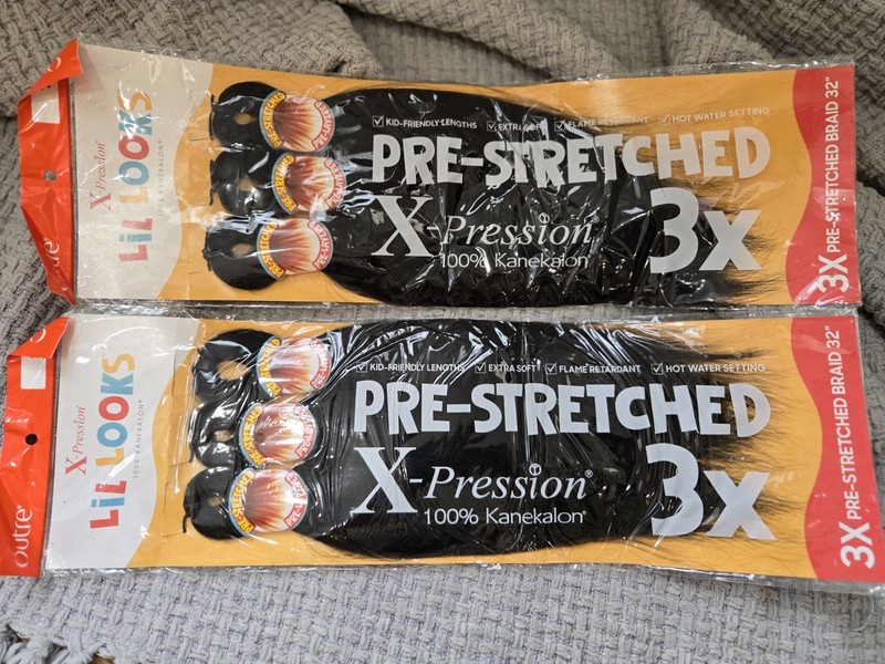 Outre X-pression Lil Looks 3X Pre-Stretched Braid synthetic 100% Kanekalon fiber