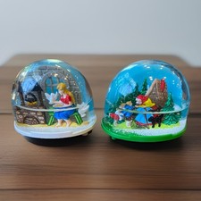 Vintage German Plastic Snow Globe Fairy Tales Snow White Hansel & Gretel Germany