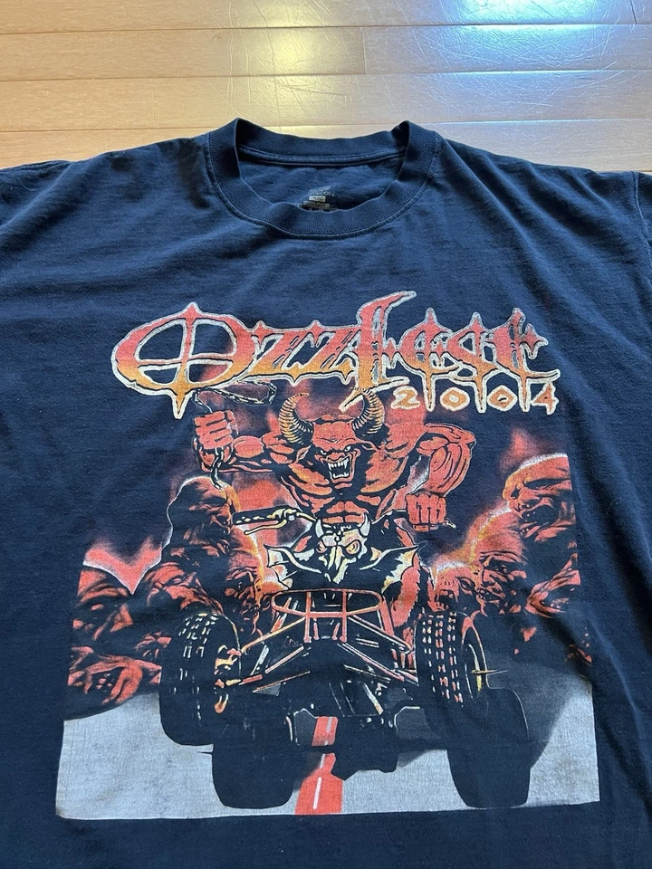 Camiseta Ozzfest 2004 Vintage Gira de Conciertos Talla XL Negra Ozzy Osbourne Metal Rock Foto 2 de 4
