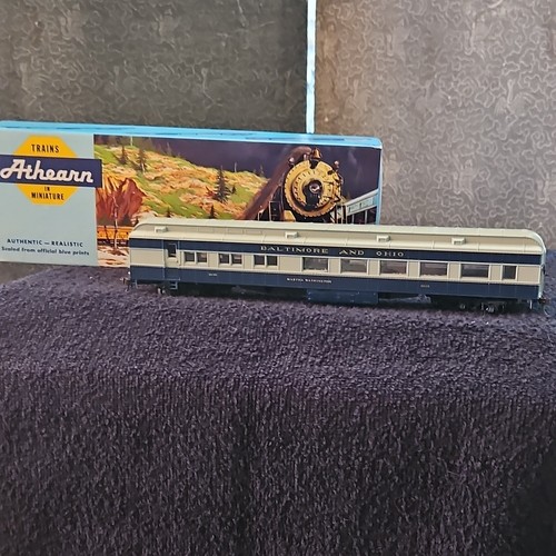 Coche comedor Athearn HO Baltimore & Ohio B&O gris/azul DC analógico MPN 1895 | Condition: Used