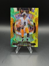 Panini Select 2025 Prizm Concourse green and yellow Aaron Rodgers Steelers #51 