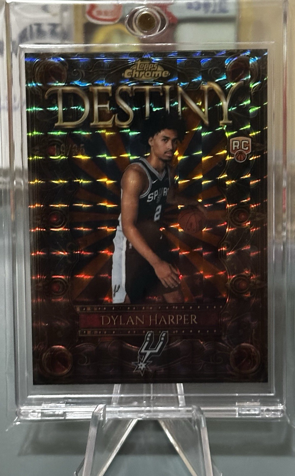 DYLAN HARPER 2025-26 TOPPS CHROME DESTINY GEOMETRIC ORANGE REFRACTOR RC 19/25