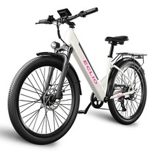 ECLIO 26" Ebikes Step-Thru Commuter Ebike Peak 750W 48V Electric Bike for Adults