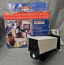 Heavy Duty Surveillance Camera w/PIR Movement Sensor & 2 Way Intercom