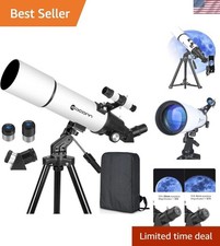 Lightweight 80mm Refractor Telescope - 600mm for Stargazing  Bird Watching