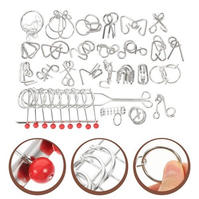 25 Pcs Metall Rätsel Puzzlespielzeug Für Kinder Denksportspielzeug