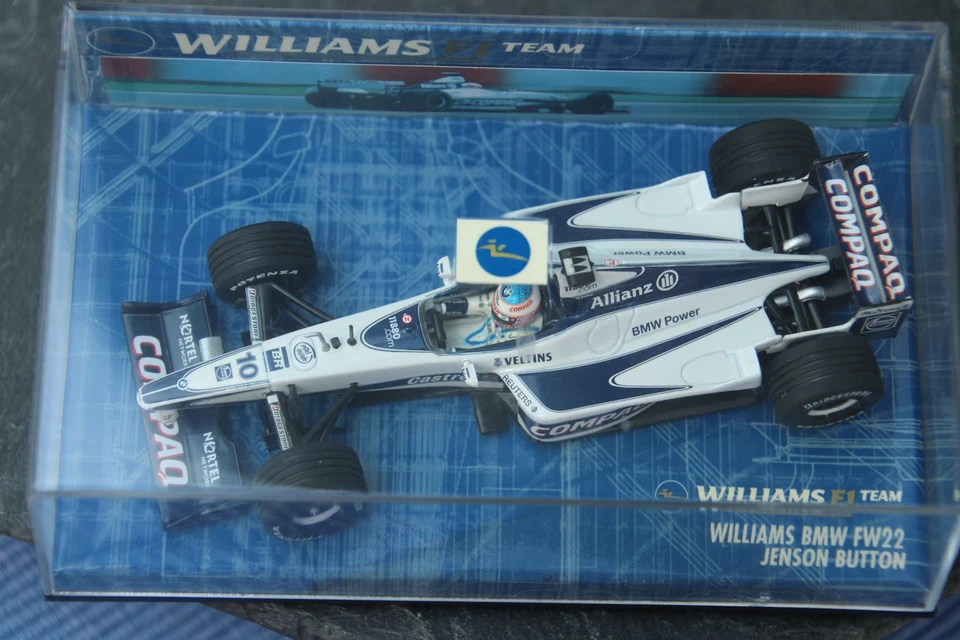 WILLIAMS F1 BMW FW22 Jenson Button Saison 2000 / Originale Minivitrine 1:43 - Bild 3 von 4
