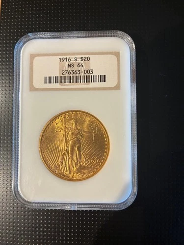 1916-S $20 Saint Gaudens Gold Double Eagle NGC MS64