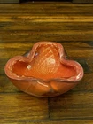 VTG 1950s Alfred Barbini Gold flecks Art Glass Bowl Murano MCM ashtray See Photo
