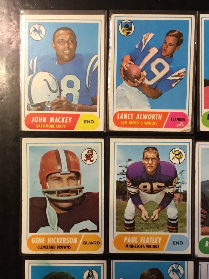 1968 Topps Football Lot (16) Mackey Alworth Snead + See Pics/Mixed Grade - Image 2 of 4