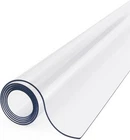 PVC Table Protector/Cover Transparent 2mm Thickness Soft Plastic 120/100cm Wide