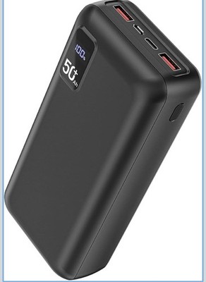 Power Bank Y67 50000Mah 22.5W Fast Charging Portable Charger USB-C Quick #TXBIN