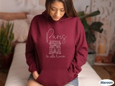 Paris Hoodie Travel Unisex Hooded New Paris Trip Sweater Gift Tee