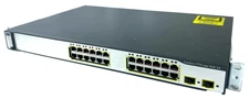 Cisco WS-C3750-24PS-S V04 24-Port Gigabit PoE Network Switch