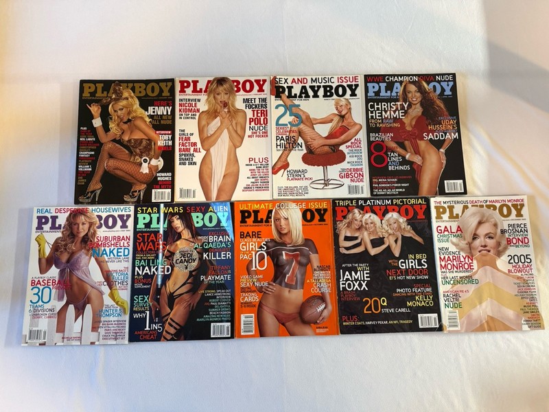 Vintage 2005 Playboy Magazine Lot Of 9
