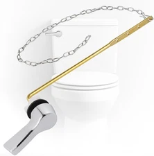 iFealClear Universal Metal Toilet Handle Replacement Kit, Front Mount Chrome 