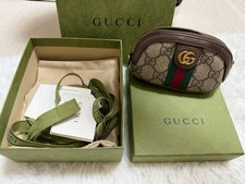 Gucci Key Case Leather Large Capacity Chain Authentic Used