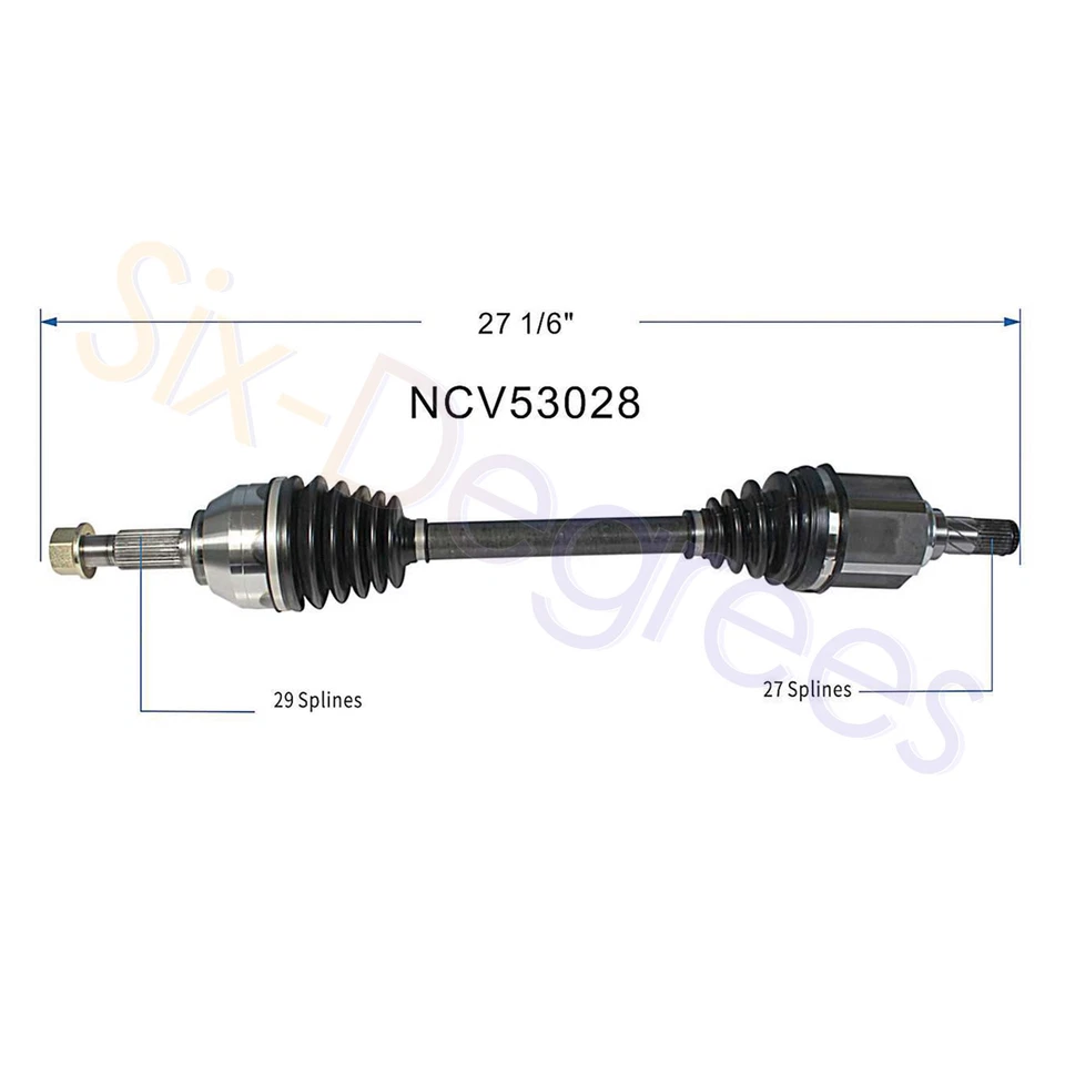 Eje delantero CV NCV53028 NCV53027 para Nissan Juke tracción delantera con transmisión CVT 2011-2017 Foto 2 de 4