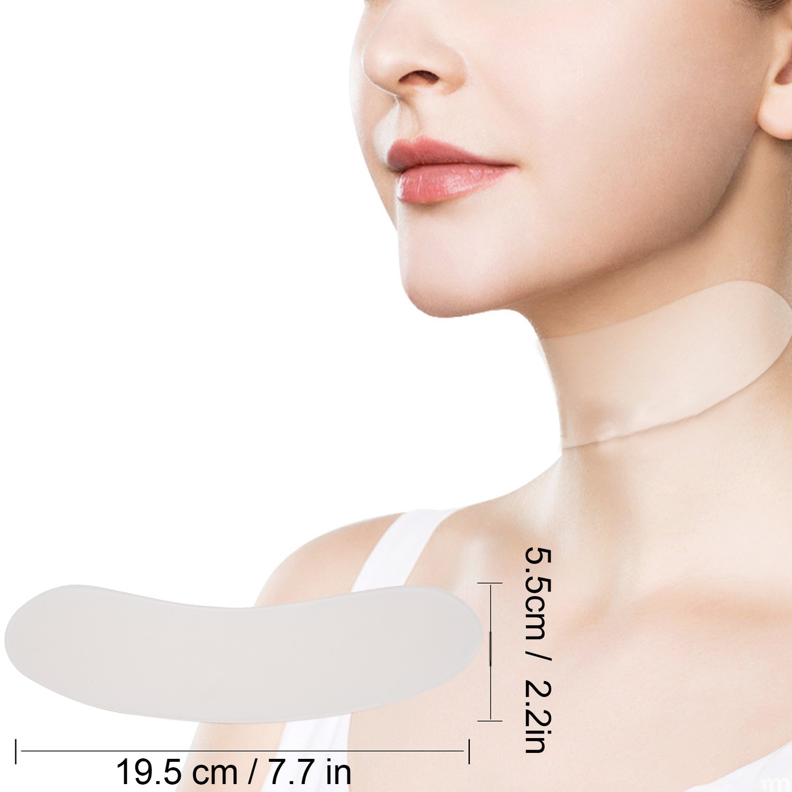Neck Wrinkle Smoothing Pad Reusable Silicone AntiWrinkle Neck Patch Skin Col BLW