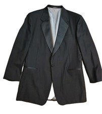 Ermenegildo Zegna Trofeo Superfine Australian Wool Tuxedo Jacket 46 XL Black