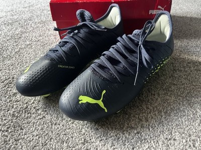 Puma Future Z 4.4 Fußballschuhe in Navy Blau Neon Gelb Brandneu UK Größe 4,5