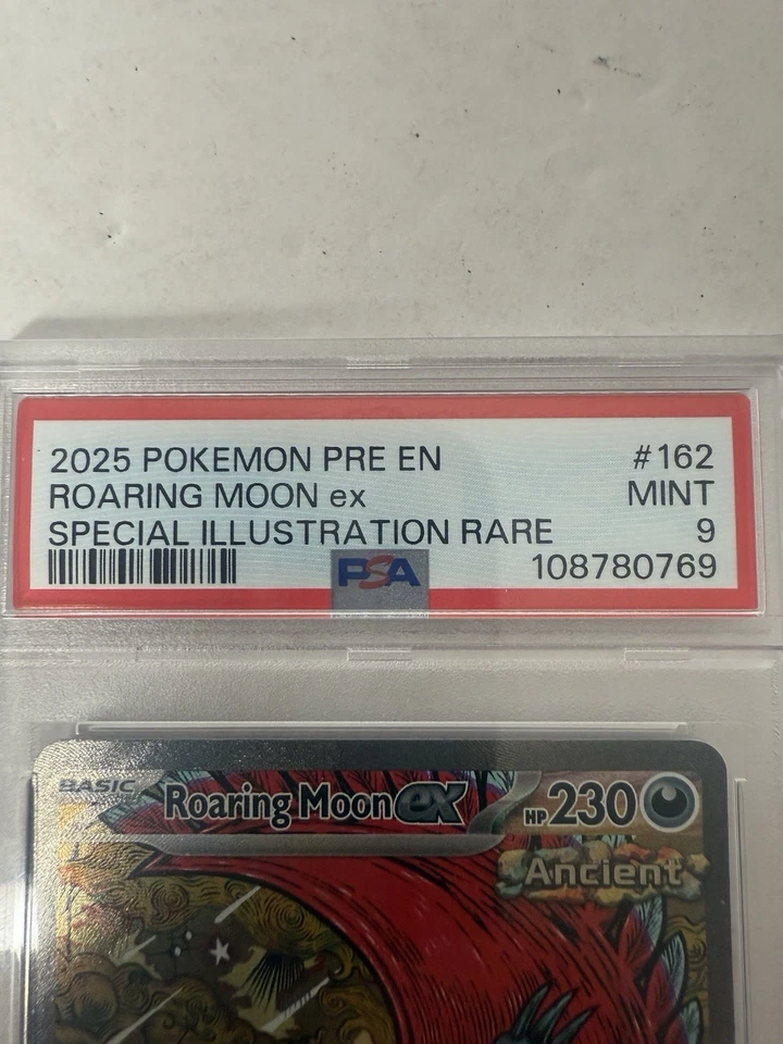 Roaring Moon Ex 2025 Pokemon Prismatic Evolutions Special Illustration 162 PSA 9 - Image 3 of 4