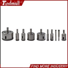 Findmall 10 Pcs Diamond Drill Bit Set 6/8/10/14/16/18/22/35/40/50mm