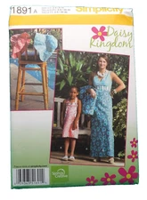Simplicity 1891 Sewing Pattern Daisy Kingdom Mom Daughter Dresses Hat Tote UNCUT