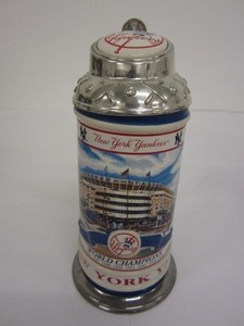 yankees beer stein