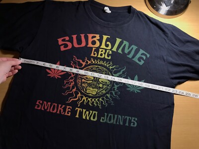 Vintage Sublime Graphic T Shirt LBC Smoke Two Joints Vtg Cotton