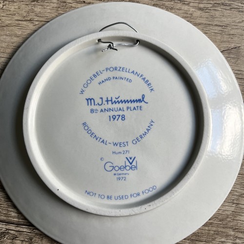 Lot of 3 MJ HUMMEL GOEBEL Annual Hand Painted Plates 1976 1977 1978 W Germany - Picture 5 of 7