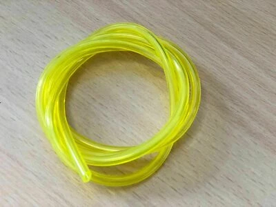 MACHINETEC PVC Fuel Pipe Hose Tube 5mm x 7mm x 1 Metre Yellow Tint Lawn Mower