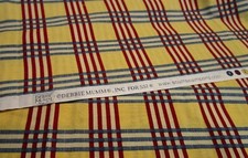 DEBBIE MUMM Plaid Fabric BTY South Sea Imports Red Blue Butterscotch