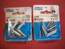 2 -National Hardware Corner Brackets Irons 1  X 1/2 , #113-050, NIB