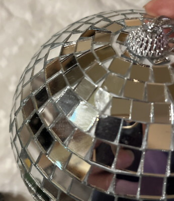 Mirror Disco Ball 7 Inch Silver Hanging Party Disco Ball