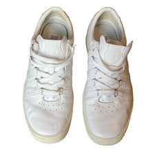 K-Swiss Classic Leather Tennis Shoes White Mens 9.5 UK 8.5 EU 42.5