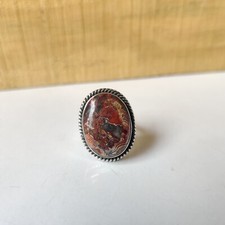 Crazy Lace Agate Gemstone Ring 925 Sterling Silver Unique Style Lovely Ring